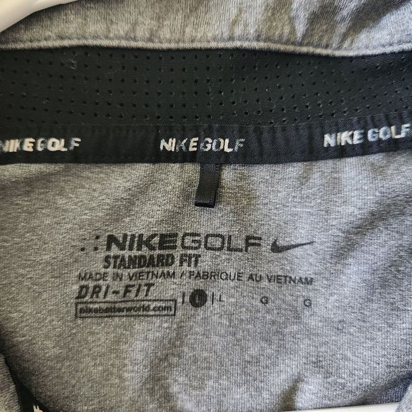 Nike Golf Dri Fit Gray Polo Shirt Men's‎ Size Large - Picture 3 of 4